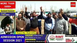 Tipper driver's staged  protest against  Geology and Mining Department at Qazigund.