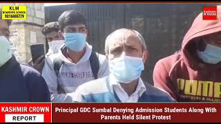 Principal GDC Sumbal Denying Admission, Students Along With Parents Held Silent Protest