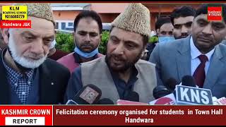 Felicitation ceremony organised for students  in Town Hall Handwara.