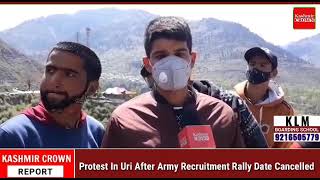 Protest In Uri After Army Recruitment Rally Date Cancelled