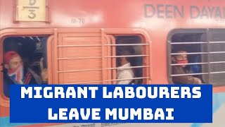 Migrant Labourers Leave Mumbai In Jam-Packed Train Due To COVID Fear | Catch News