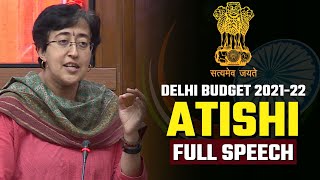 AAP Senior Leader and MLA Atishi Full Speech in Delhi Vidhansabha | Delhi Budget 2021-22