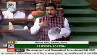 Shri Pralhad Joshi's reply on the Mines & Minerals (Development and Regulation) Amendment Bill, 2021