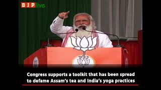 Congress supports a toolkit that has been spread to defame Assam's tea and India's yoga practices