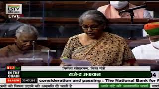 FM reply on the National Bank for Financing Infrastructure & Development Bill, 2021