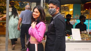 Divya Khosla Kumar And Bhushan Kumar Spotted Outside Food Hall At Santacruz