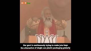 We are trying to make jute bags the alternative of single-use plastic packaging globally: PM Modi