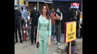 TAMANNAAH BHATIA SHOOTING FOR IPL SPOTTED IN FILMCITY
