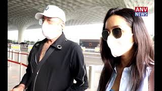 SHRADDHA KAPOOR WITH FATHER SHAKTI KAPOOR SPOTTED AT AIRPORT DEPARTURE