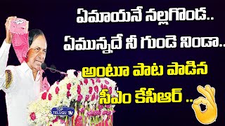 CM KCR Super Song In Haliya Public Meeting | Nagarjuna Sagar By Elections | Top Telugu TV