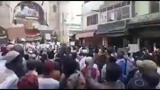 #watch:Muslim mob protested against Narsinghanand at Ajmer Dargha