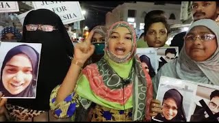 Ayesha Ki Maut Par Is Ladki Ka Damdaar Bayan | Candle March In Gulbarga |@Sach News