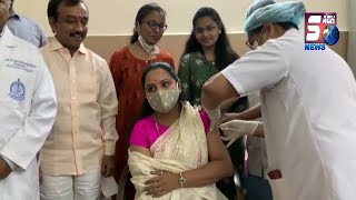 MLC Kavitha Ne Liya Corona Vaccine Ka Pehla Dose | NIMS Hospital | Hyderabad |@Sach News