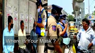 Wearing Mask Is Compulsory | Hyderabad Police Is Doing This Now ! | @Sach News