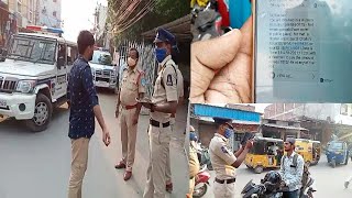 Without Mask Challan | Hyderabad Police Checking In Ramzan | Bhavaninagar |@Sach News