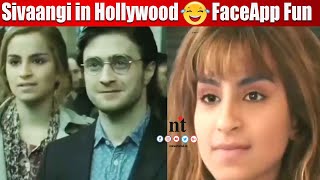 ????VIDEO: Sivaangi in Hollywood ???? FaceApp Fun Moment ???? | Cooku With Comali