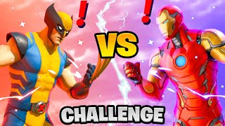 Fortnite Wolverine vs Iron Man Boss Marvel Challenge