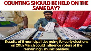 Counting of votes should be held on same day?