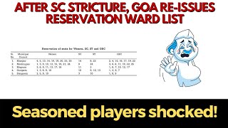 After SC stricture, Goa re-issues reservation list for municipal polls, Seasoned players shocked!