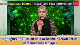 Highlights Of Audition Held At Kashmir Crown Office Baramulla On 17th April " Part 5 "