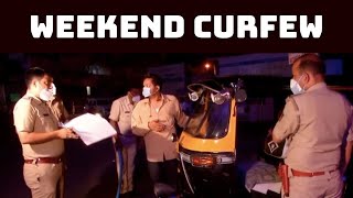 Weekend Curfew: Police Kkeeps Strict Vigil In Kalaburagi, Ensures Only Essential Vehicles Movement
