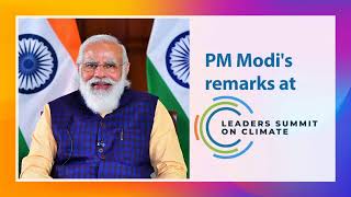 PM Shri Narendra Modi's remarks at Leaders' Climate Summit