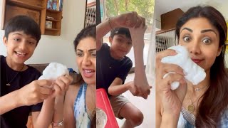 Shilpa Shetty Playing SLIME BALL Battle With son Viaan During Lockdown