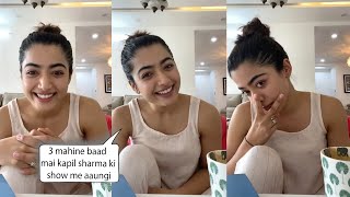 Rashmika Mandanna Cute Talking With Her Fans On Insta LIVE, Reveals Her Upcoming Bollywood Movies