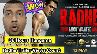 Radhe Trailer Views Count In 36 Hours,  Salman Khan Trailer Still Trending On No.3