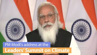 PM Modi's address at the Leaders’ Summit on Climate | PMO