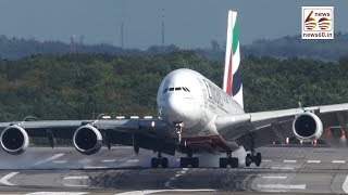 Unbelieveable AIRBUS A380 HARD CROSSWIND LANDING