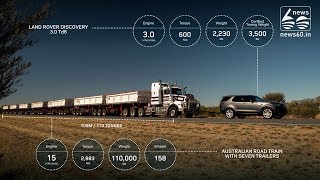Land Rover Discovery Tows 110 Tonne Road Train