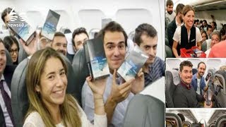 Samsung Spain hands out 200 free Galaxy Note 8 units on a plane