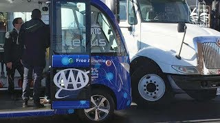 first self-driving shuttle crashes on first day of use