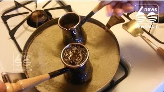 The ancient tradition of Turkish coffee made on sand