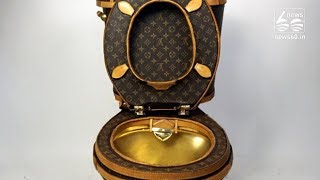 Artist creates a $100,000 Louis Vuitton toilet