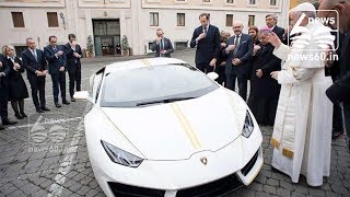 Pope gets personalized Lamborghini, auctions it for charity