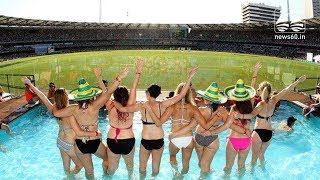 Ashes: Couple get engaged in the Gabba's swimming pool