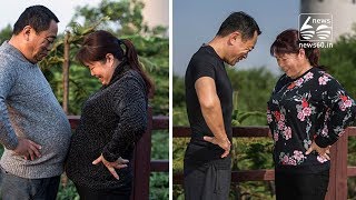 Chinese family show off their incredible weight loss