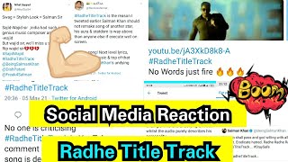 Radhe Title Track Honest Social Media Reaction