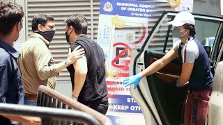 Arbaaz Khan Apne Bete Arhaan Khan Ke Sath Pahuche Vaccine Centre At Dadar