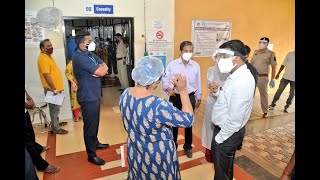 CM Takes Review Of Mapusa District Hospital, asked authorities to set up ICU facility at the earlies