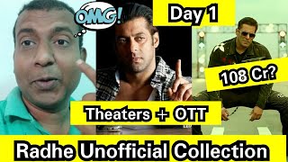 Radhe Movie Unofficial Final Collection Day 1 From OTT And Theaters, Ye To Sabki Bolti Band Kar Gaya