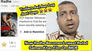 Now Radhe Becomes The Lowest Rated Salman Khan Film On IMDB In History, Aaj Trollers Jeet Gaye