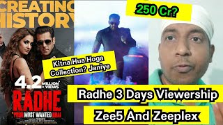 Radhe Unofficial BoxOffice Collection Prediction Till Day3 Based On OTT Viewership Of Zee5 & Zeeplex