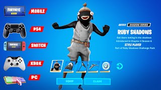 How to Get Ruby Shadows in Mobile , PS4 , Nintendo Switch, Playstation 5 , Xbox Console in Fortnite