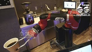 robot begins serving coffee at new cafe in Japan