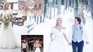 Couple marries in snow after Beast from the East crashes their wedding