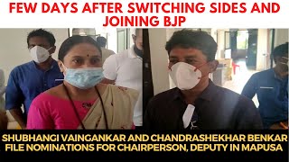 Few days after switching sides and joining BJP, Shubhangi file  nominations for Chairperson