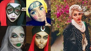 Makeup artist uses her hijab to transform into Disney princesses